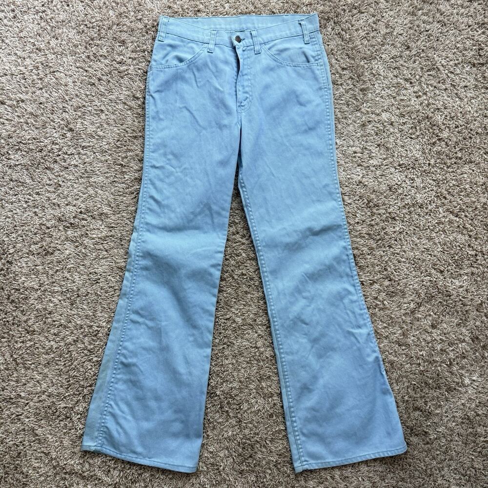 Vintage 70’s Levi’s Big E Bell Bottom Flare Jeans Baby Blue Men’s Size 31x32